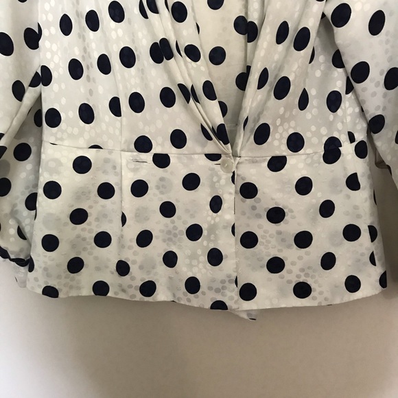 Shapely Polka Dot Open Front Blouse - Picture 4 of 5